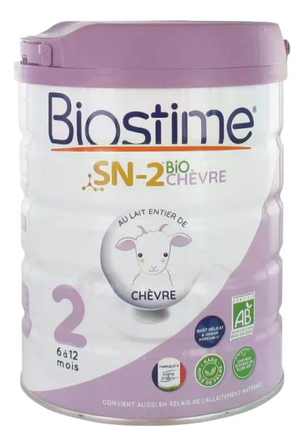 BIOSTIME 2 lait pdre chèvre 6-12 mois   800g
