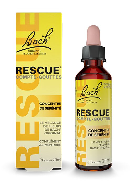 RESCUE Compte-gouttes - 20 ml Le célèbre mélange des 5 Fleurs de Bach® Original dans son traditionnel flacon.